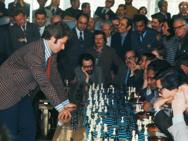 Boris Spassky Playing Chess